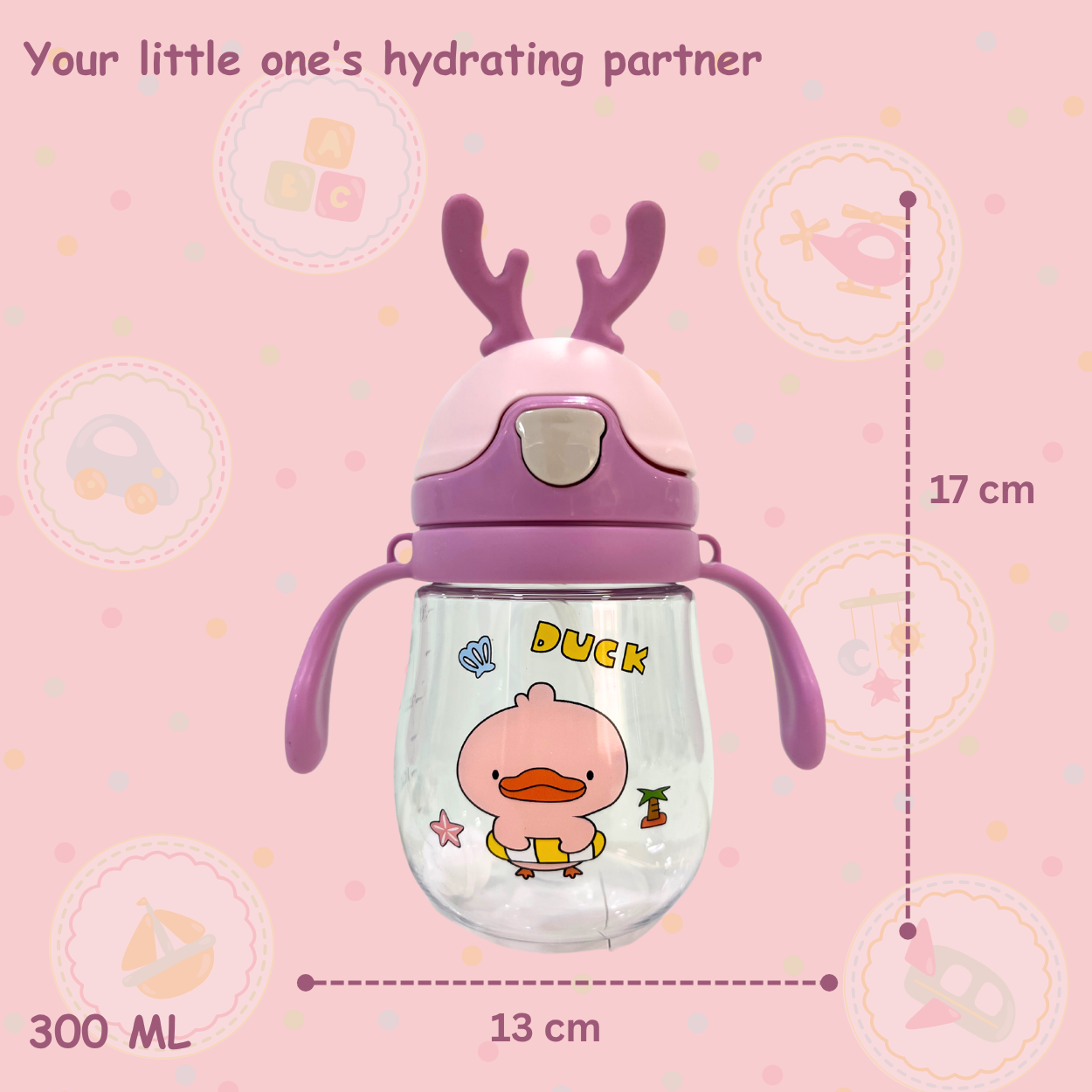 Sipper Bottle - Horn Cap Edition (4m+)