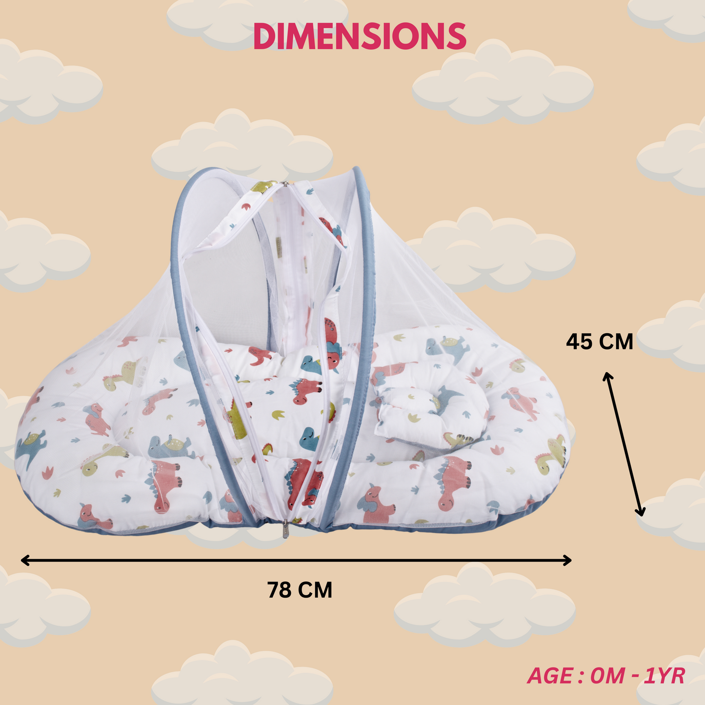 Mosquito Net Bed for Babies