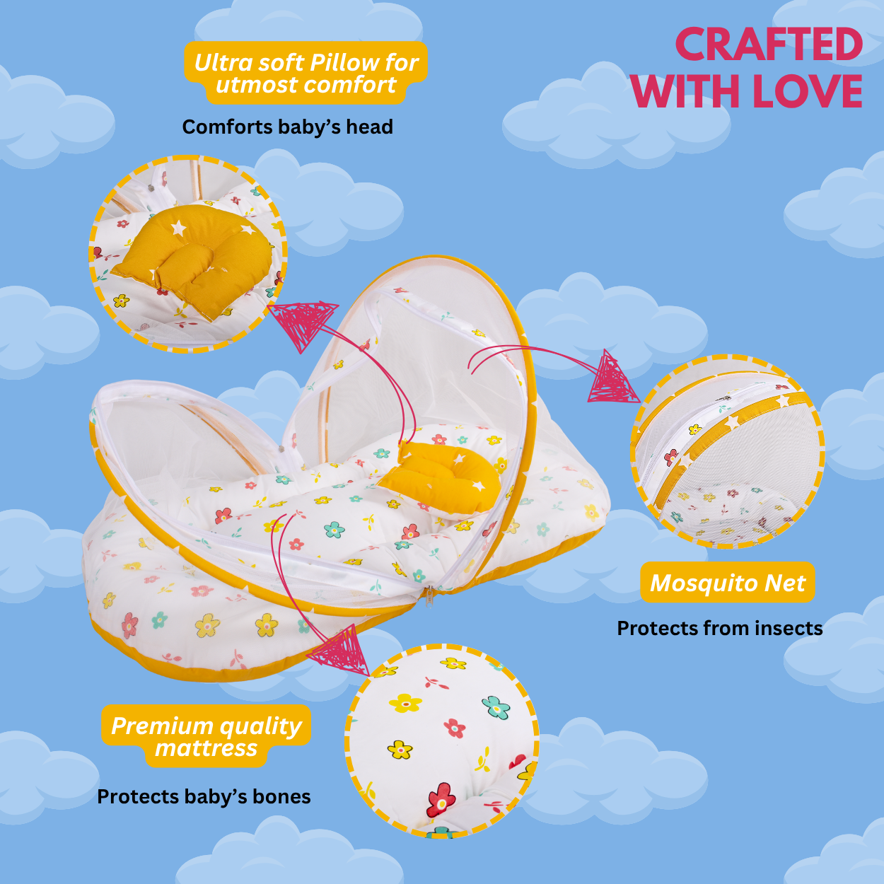 Mosquito Net Bed for Babies