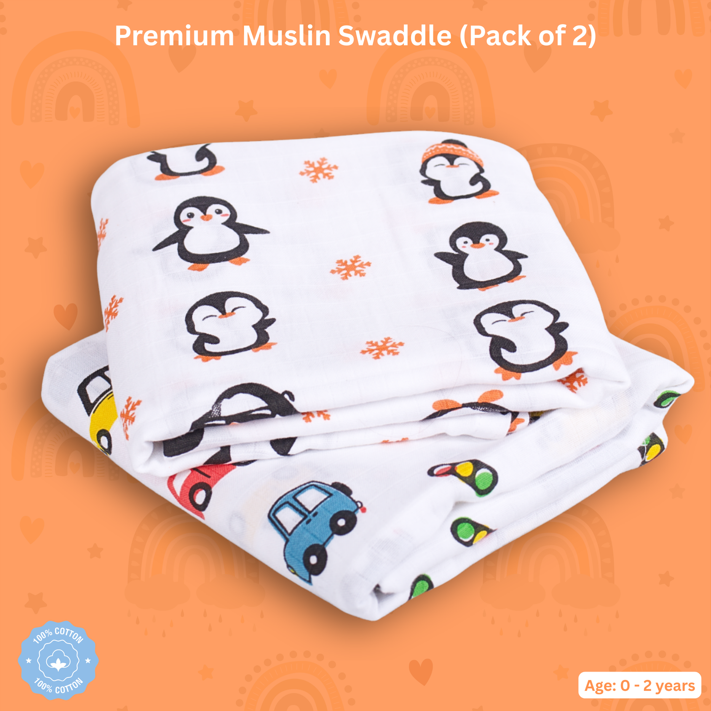 Muslin Swaddles (Pack of 2)
