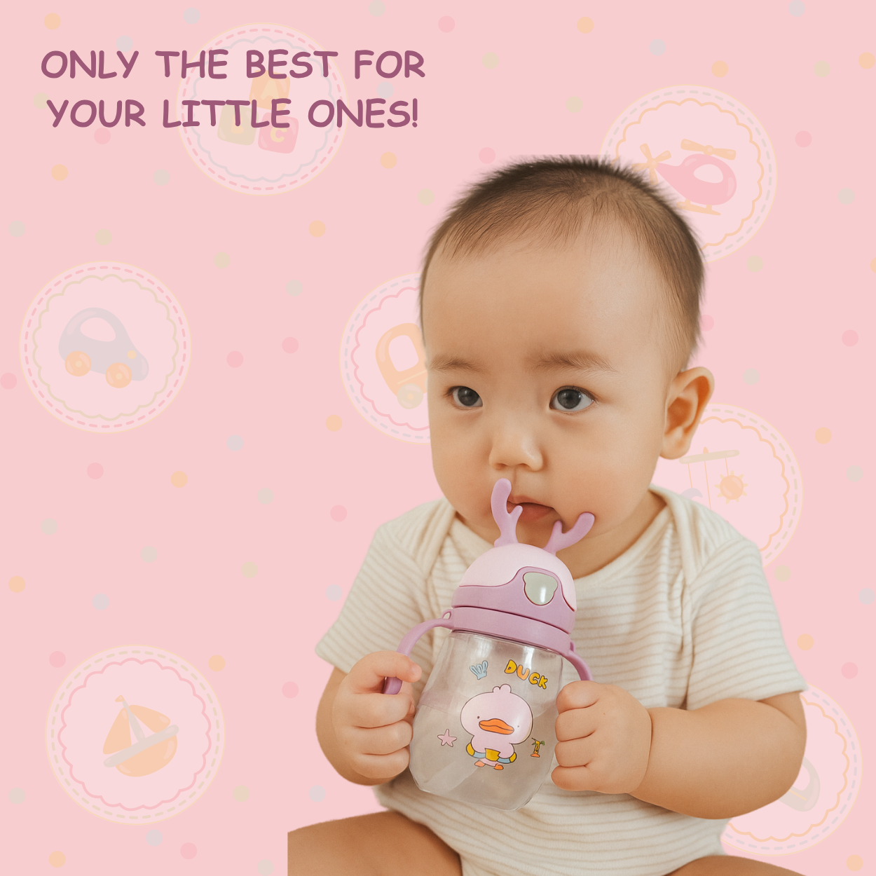 Sipper Bottle - Horn Cap Edition (4m+)