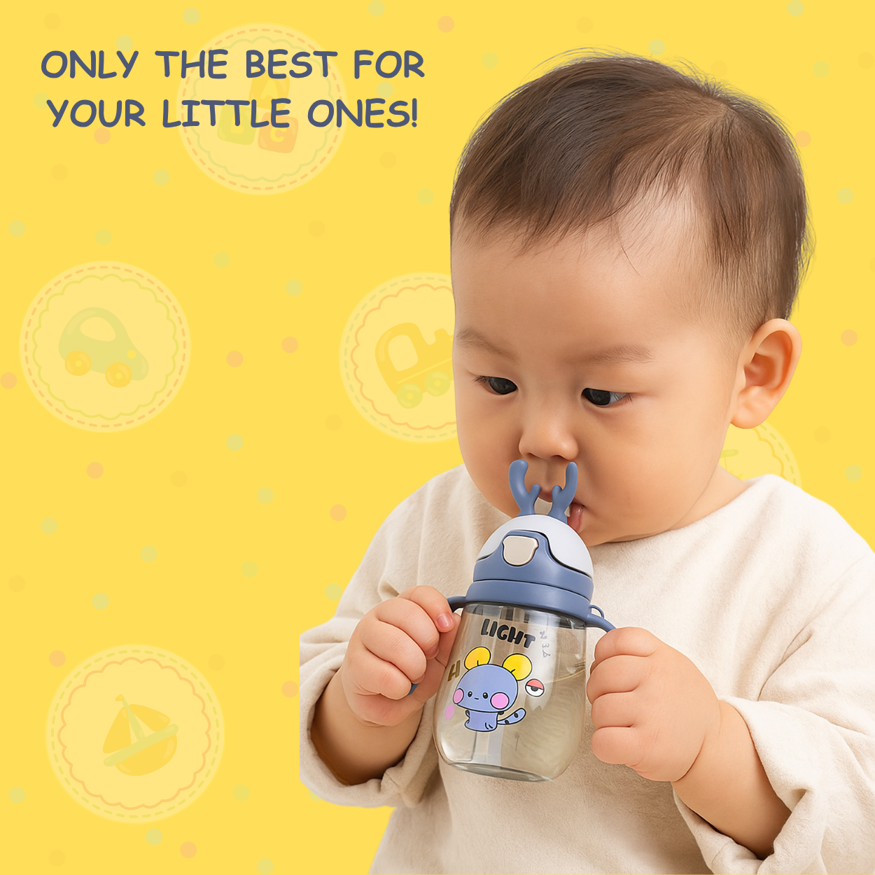 Sipper Bottle - Horn Cap Edition (4m+)